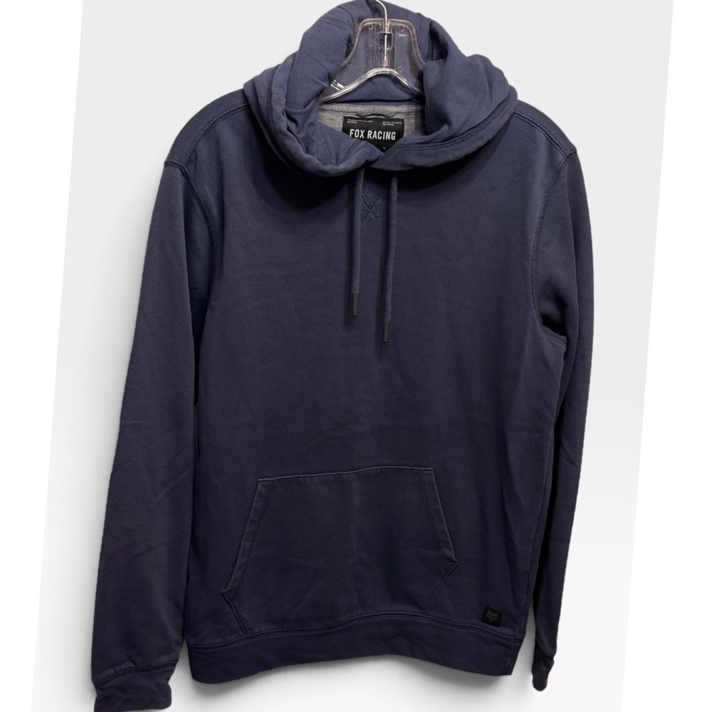 Fox Racing Mens Navy Blue Pullover Hoodie Sweatshirt Small 30568 Streetwear Y2K